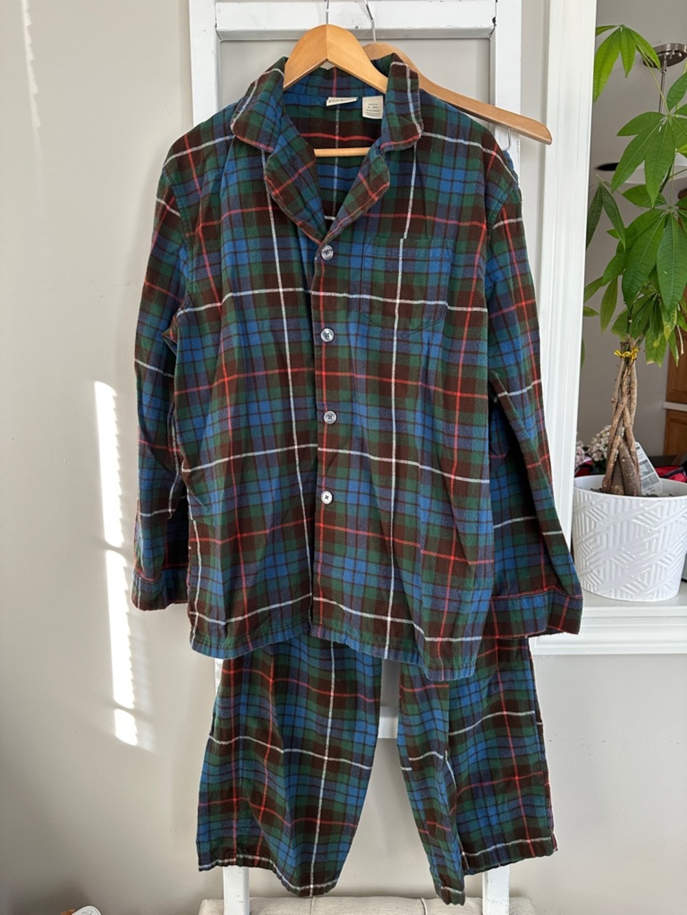 LL Bean Vintage Men’s Scotch Plaid Flannel Pajamas